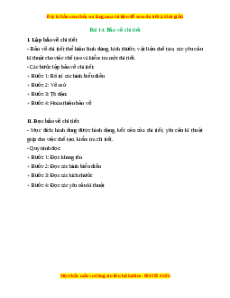 Lý thuyết Công nghệ 10 Cánh diều Bài 14: Bản vẽ chi tiết