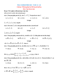 Trắc nghiệm Toán 10 Đúng-Sai, Trả lời ngắn Cánh diều Chương 7
