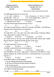 Đề thi thử Hóa Học trường Chuyên ĐH Vinh năm 2021