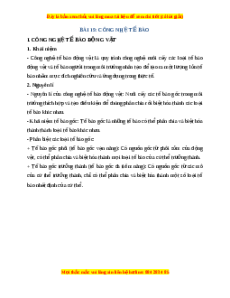 Lý thuyết Sinh học 10 Kết nối tri thức Bài 19: Công nghệ tế bào