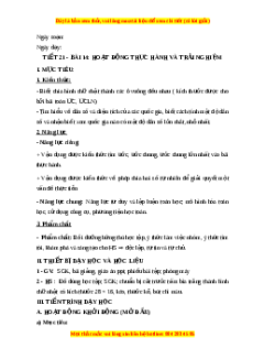 Giáo án Hoạt động thực hành và trải nghiệm Toán 6 Chân trời sáng tạo