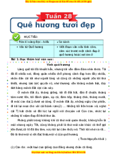 Bài tập cuối tuần Tiếng việt lớp 3 Tuần 28 Chân trời sáng tạo (có lời giải)