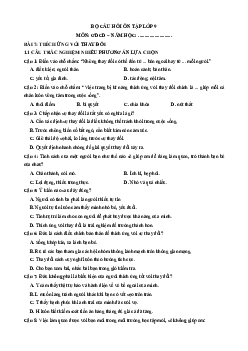 Câu hỏi ôn tập + Đề kiểm tra GDCD 9 Bài 7 (chung cho ba sách)