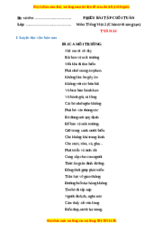 Bài tập cuối tuần Tiếng việt lớp 2 Tuần 34 Chân trời sáng tạo (có lời giải)