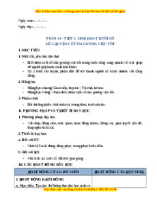 Giáo án Tuần 14 HĐTN lớp 2 Cánh diều