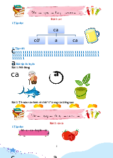 Bài tập hàng ngày Tiếng Việt lớp 1 Cánh diều Học kì 1