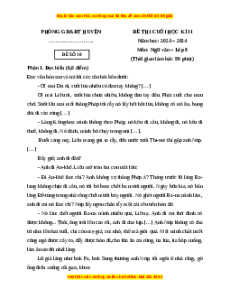Đề thi cuối kì 2 Ngữ văn 8 Cánh diều (Đề 10)