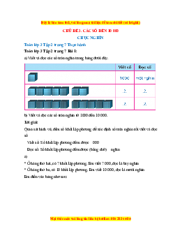 Giải sgk Toán lớp 3 Tập 2 Chân trời sáng tạo