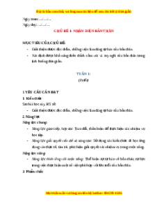 Giáo án Tuần 1 HĐTN lớp 4 Kết nối tri thức