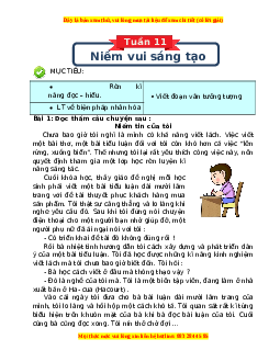 Bài tập cuối tuần Tiếng việt 4 Tuần 11 Kết nối tri thức (có lời giải)