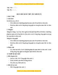Giáo án Bài 9 Công nghệ chăn nuôi 11 Kết nối tri thức: Bảo quản thức ăn chăn nuôi