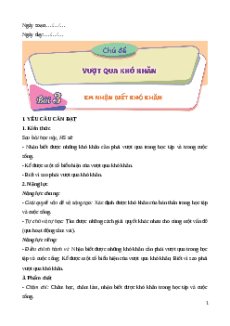 Giáo án Bài 3: Em nhận biết khó khăn Đạo đức lớp 5 Cánh diều