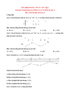 Bộ Trắc nghiệm Toán 12 Cánh diều (cả năm) có đáp án