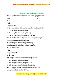 Trắc nghiệm Bài 8: Sử dụng và bảo quản phân bón