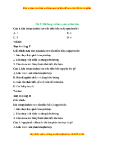 Trắc nghiệm Bài 8: Sử dụng và bảo quản phân bón