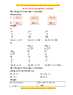 Giải Sgk Toán lớp 3 Bài 54: Em ôn lại những gì đã học (Cánh diều)