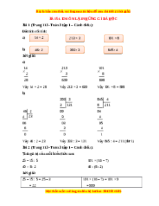 Giải Sgk Toán lớp 3 Bài 54: Em ôn lại những gì đã học (Cánh diều)