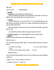 Giáo án Ôn tập học kì 1 Hóa học 9
