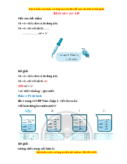 VBT Toán lớp 3 Bài 9 (Chân trời sáng tạo): Mi-li-lít