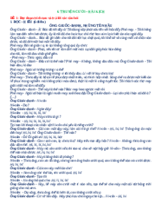 8 Đề đọc hiểu Văn 8 Truyện cười - Hài kịch (cấu trúc mới)