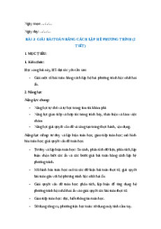 Giáo án Bài 3 Toán 9 Kết nối tri thức (năng lực số)