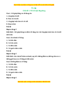 Trắc nghiệm Công nghệ 10 Ôn tập chủ đề 4 Cánh diều: Vẽ kĩ thuật ứng dụng