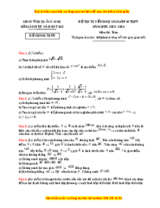 Đề thi vào 10 Toán Tỉnh Quảng Ninh năm 2023-2024