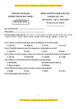 Đề thi thử Hóa Học trường Quảng Xương 1 năm 2021