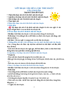 Chuyên đề Viết đoạn văn nêu lý do thích một câu chuyện lớp 4