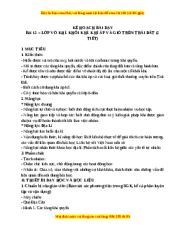 Giáo án Bài 12 Địa lí 6 Chân trời sáng tạo (2024): Lớp vỏ khí. Khí áp và gió trên Trái Đất