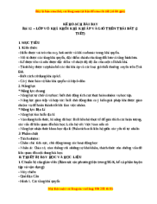 Giáo án Bài 12 Địa lí 6 Chân trời sáng tạo (2024): Lớp vỏ khí. Khí áp và gió trên Trái Đất