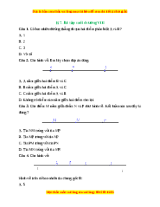 Trắc nghiệm tổng hợp Chương 8 Toán 6 Kết nối tri thức