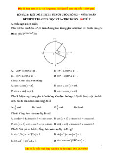 Đề thi giữa kì 1 Toán 11 Kết nối tri thức (đề 8)