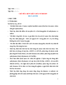 Giáo án Bài 5 Hóa học 12 Cánh Diều: Amine