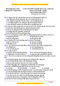 Đề thi thử Địa lí trường Thuận Thành - Bắc Ninh năm 2023