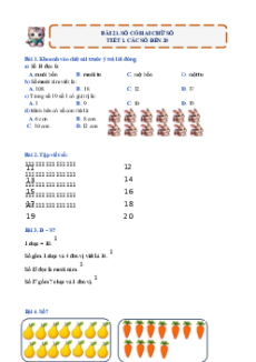 Bài tập hàng ngày Học kì 2 Toán lớp 1 Kết nối tri thức