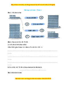 Bài tập cuối tuần Toán lớp 2 Tuần 1 Cánh diều (có lời giải)