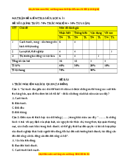Đề thi giữa kì 1 KTPL 11 Cánh diều (đề 2)
