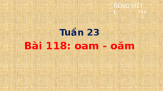 Giáo án Powerpoint Bài 118: oam, oăm Tiếng việt lớp 1 Cánh diều