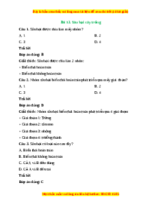 Trắc nghiệm Bài 13: Sâu hại cây trồng Công nghệ 10 Cánh diều