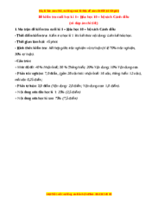 Đề thi cuối kì 1 Hóa học 10 Cánh diều - Đề 6