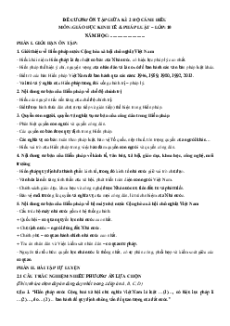 Đề cương ôn tập giữa học kì 2 Kinh tế pháp luật 10 Cánh diều