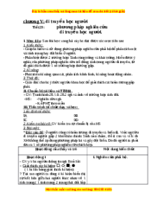 Giáo án Phương pháp nghiên cứu di truyền người Sinh học 9