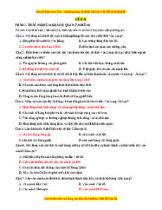 Đề thi Lịch sử 10 Cuối kì 2 Chân trời sáng tạo cấu trúc mới (Đề 2)