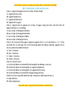 Trắc nghiệm Giới thiệu về liên kết hóa học KHTN 7 Cánh diều