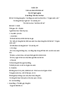 (Ôn thi Viên chức Mầm non) Giáo án Lĩnh vực phát triển thẩm mỹ