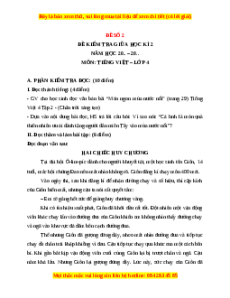 Đề thi giữa kì 2 Tiếng Việt lớp 4 Chân trời sáng tạo (Đề 2)