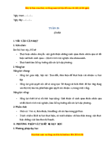 Giáo án Tuần 29 HĐTN lớp 4 Kết nối tri thức