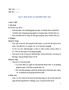 Giáo án Bài 21: Bảo quản và chế biến thuỷ sản Công nghệ 12 Cánh diều