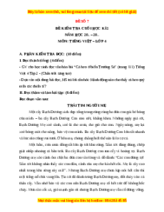 Đề thi cuối kì 2 Tiếng Việt lớp 4 Chân trời sáng tạo (Đề 7)